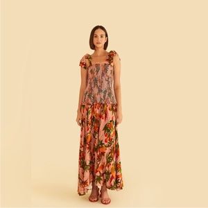 FARM Rio Pink Mango Tree MIDI Dress